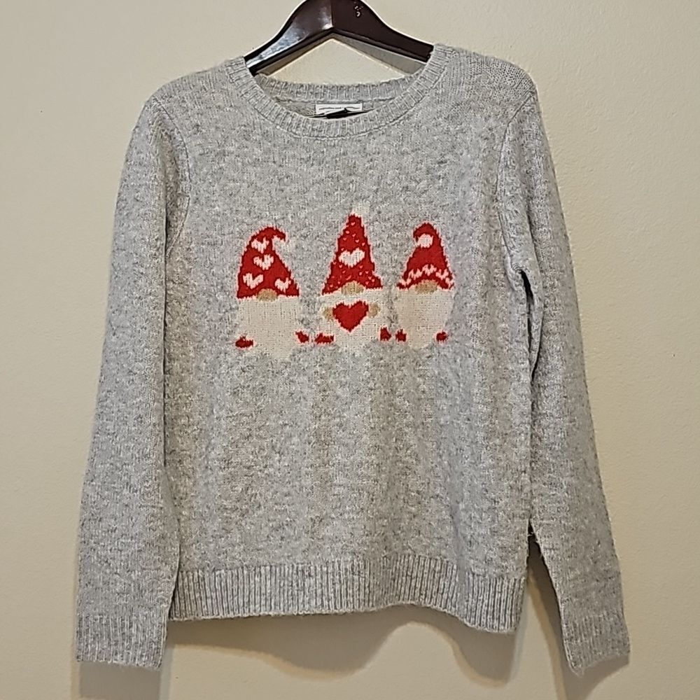 Cupcakes & Cashmere 3 Gnomes Valentine Sweater size M
